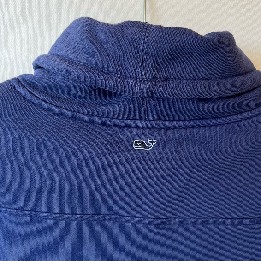 Vineyard Vines Pullover sweatshirt Cowl neck XS Blue Thumb holes Womens Comfy - Picture 9 of 9